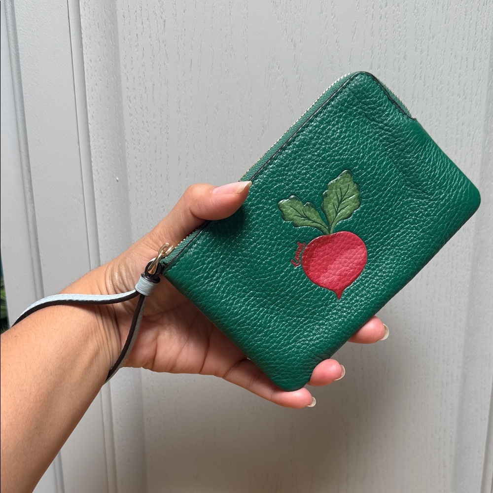 Coach Corner Zip Wristlet  Radish 🫜 - Picture 7 of 16